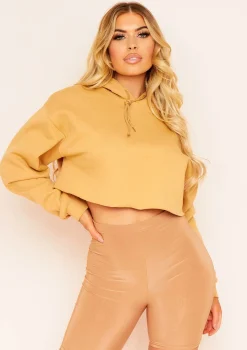 Aaliyah Gold Cropped Hoody