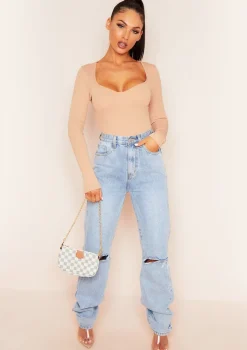 Aaliyah Rose Bust Cup Bandage Rib Bodysuit