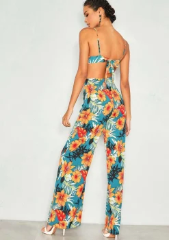 Alison Emerald Green Tropical Print Bralet