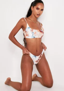 Aliyah Multi Swirl Print Strappy Bikini Top