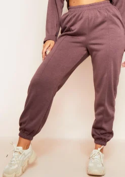 Anna Mocha Seam Detail Joggers