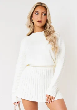 Annie Cream High Neck Knitted Jumper