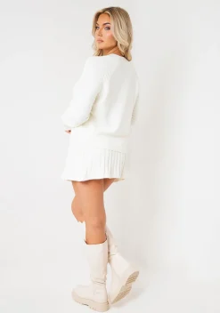 Annie Cream High Neck Knitted Jumper