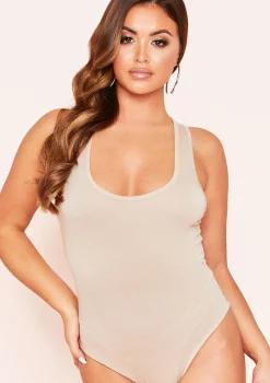 Ariyah Beige Basic Jersey Bodysuit
