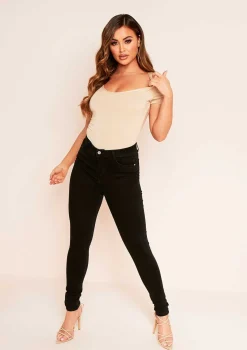 Arna Denim 5 Pocket Black Wash Skinny Jeans