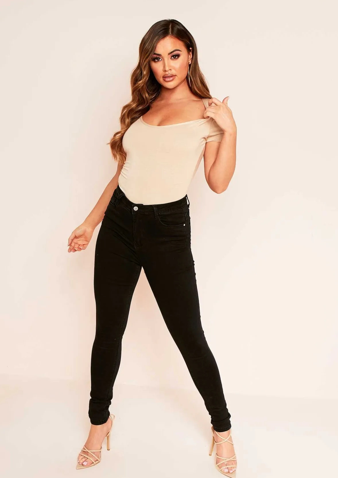 Arna Denim 5 Pocket Black Wash Skinny Jeans