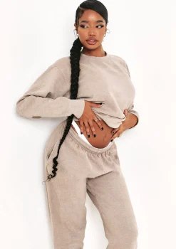 Ashley Beige Washed Oversized Sweatshirt