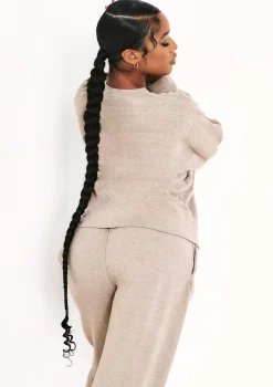 Ashley Beige Washed Oversized Sweatshirt