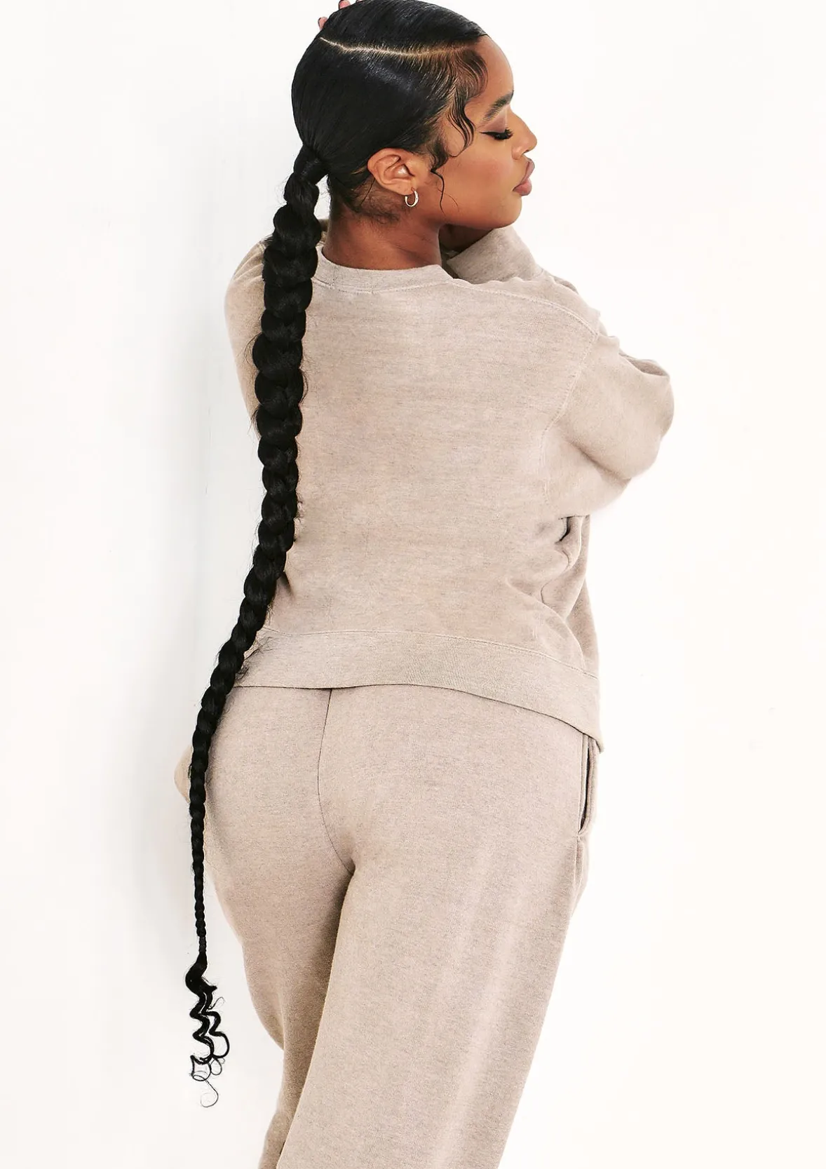 Ashley Beige Washed Oversized Sweatshirt