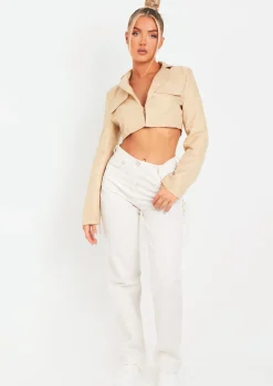 Ashlyn Stone Cropped Cargo Blazer Jacket