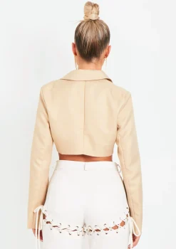 Ashlyn Stone Cropped Cargo Blazer Jacket