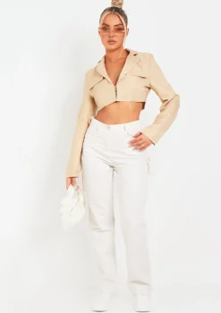 Ashlyn Stone Cropped Cargo Blazer Jacket