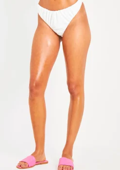 Aston Ivory Ruched Bikini Thong