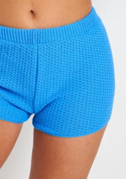 Athena Blue Crochet Knit Short