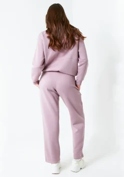 Bailey Mauve Purple Seam Detail Wide Leg Joggers