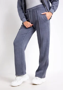 Bailey Washed Charcoal Seam Detail Wide Leg Joggers