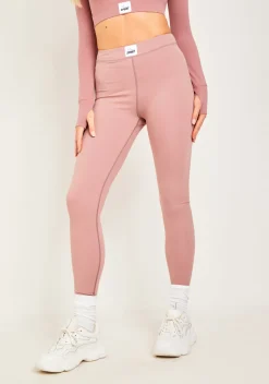 Bella Rose Missy Sport Tab Logo Thick Gym Leggings