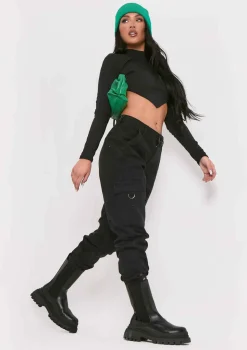 Cali Green Rib Basic Beanie Hat