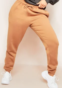 Calis Camel Drawstring Basic Joggers