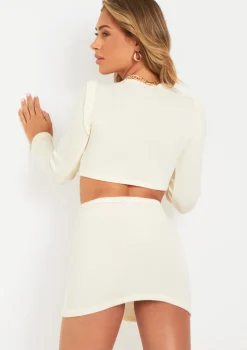 Camille Cream Knit Crop Top