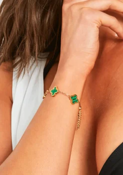 Cassia Green Flower Detail Bracelet