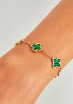Cassia Green Flower Detail Bracelet