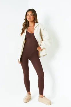 Celly Cream Oversized Cotton Bomber Jacket