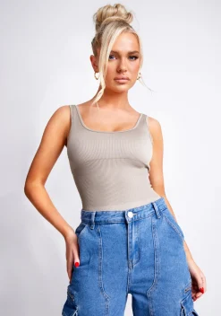 Charlotte Taupe Seamless Bodysuit