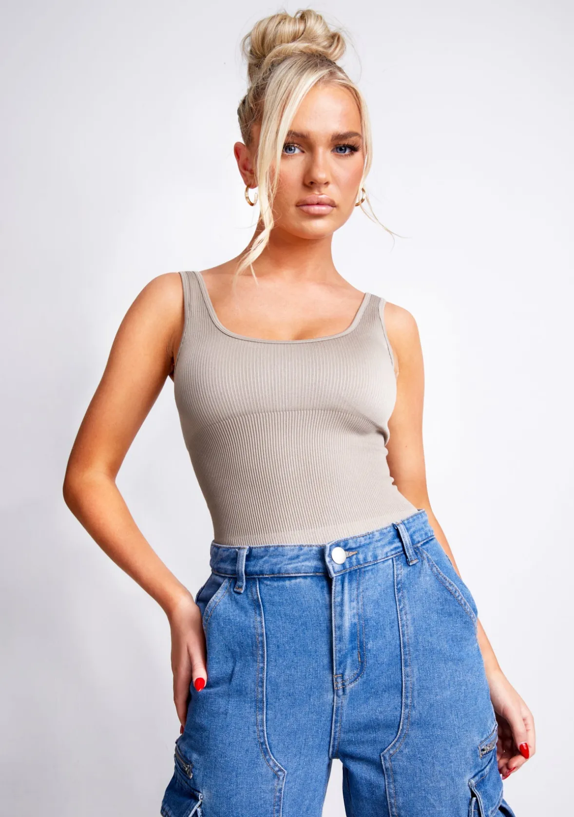 Charlotte Taupe Seamless Bodysuit
