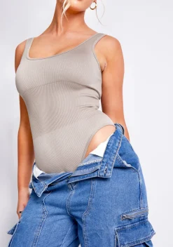 Charlotte Taupe Seamless Bodysuit