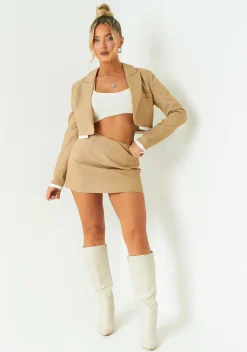 Christina Stone Contrast Cropped Blazer