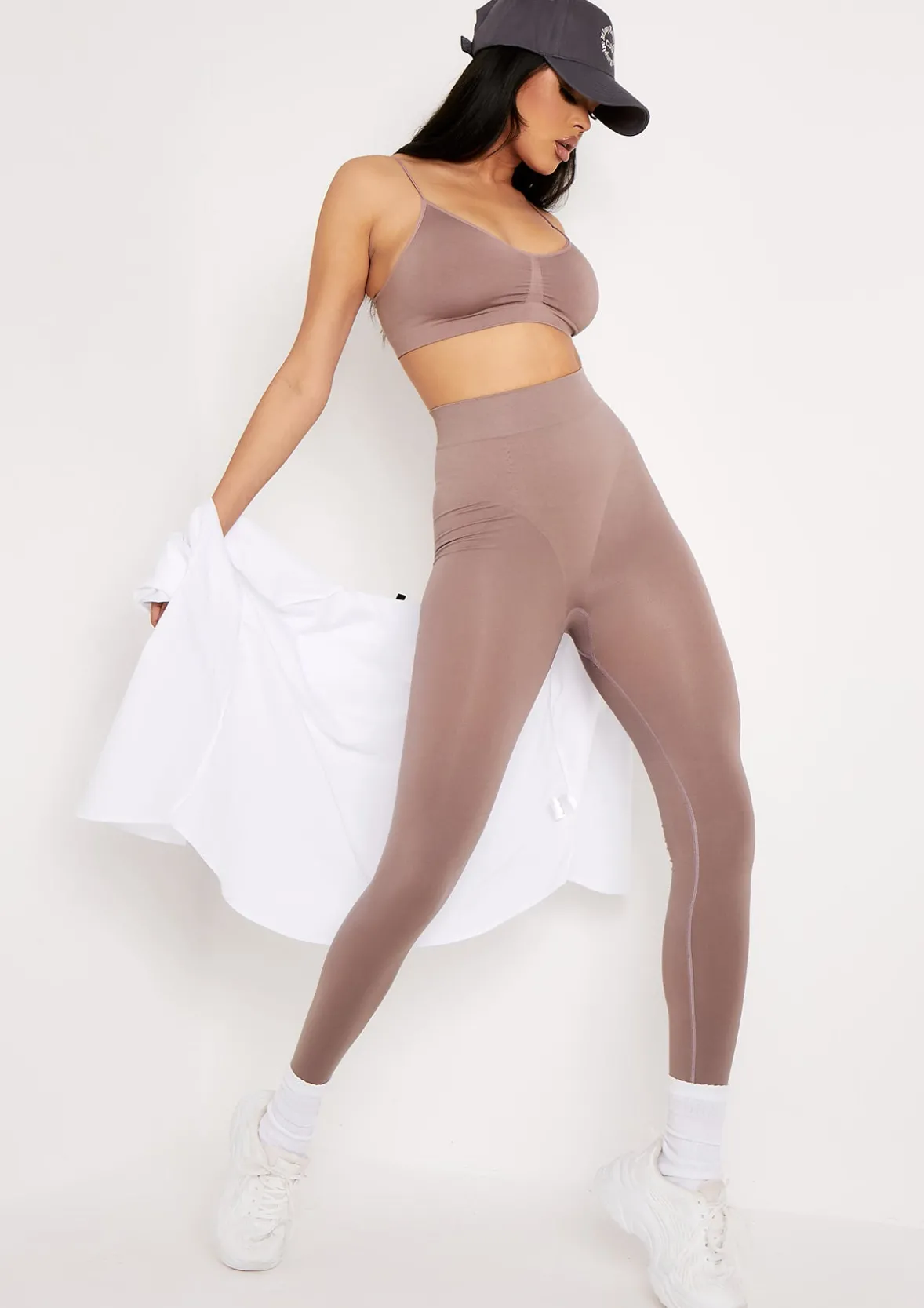 Ciara Mocha Seamless Shapewear Strappy Bralet