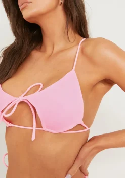 Cindy Pink Multi Strap Bikini Top