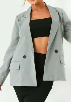 Dakota Grey Oversized Tailored Blazer