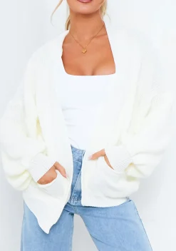 Devyn Cream Balloon Sleeve Cardigan