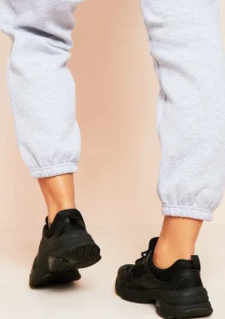 Durru Black Chunky Trainers