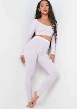Elena Pink Christmas Print Legging Pyjama Set