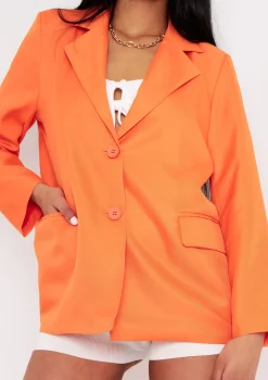 Elise Orange Tailored Oversized Blazer