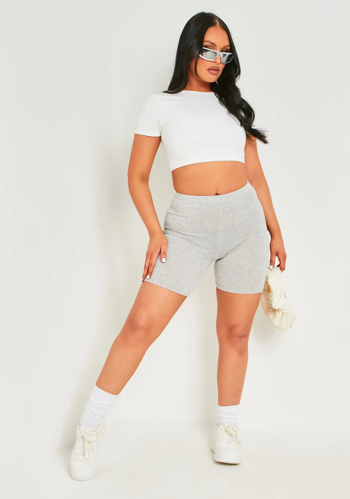 Elle White Premium Sculpt Backless Crop Top