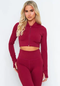 Emma Burgundy Missy Empire Zipper Gym jacket