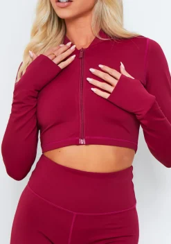 Emma Burgundy Missy Empire Zipper Gym jacket