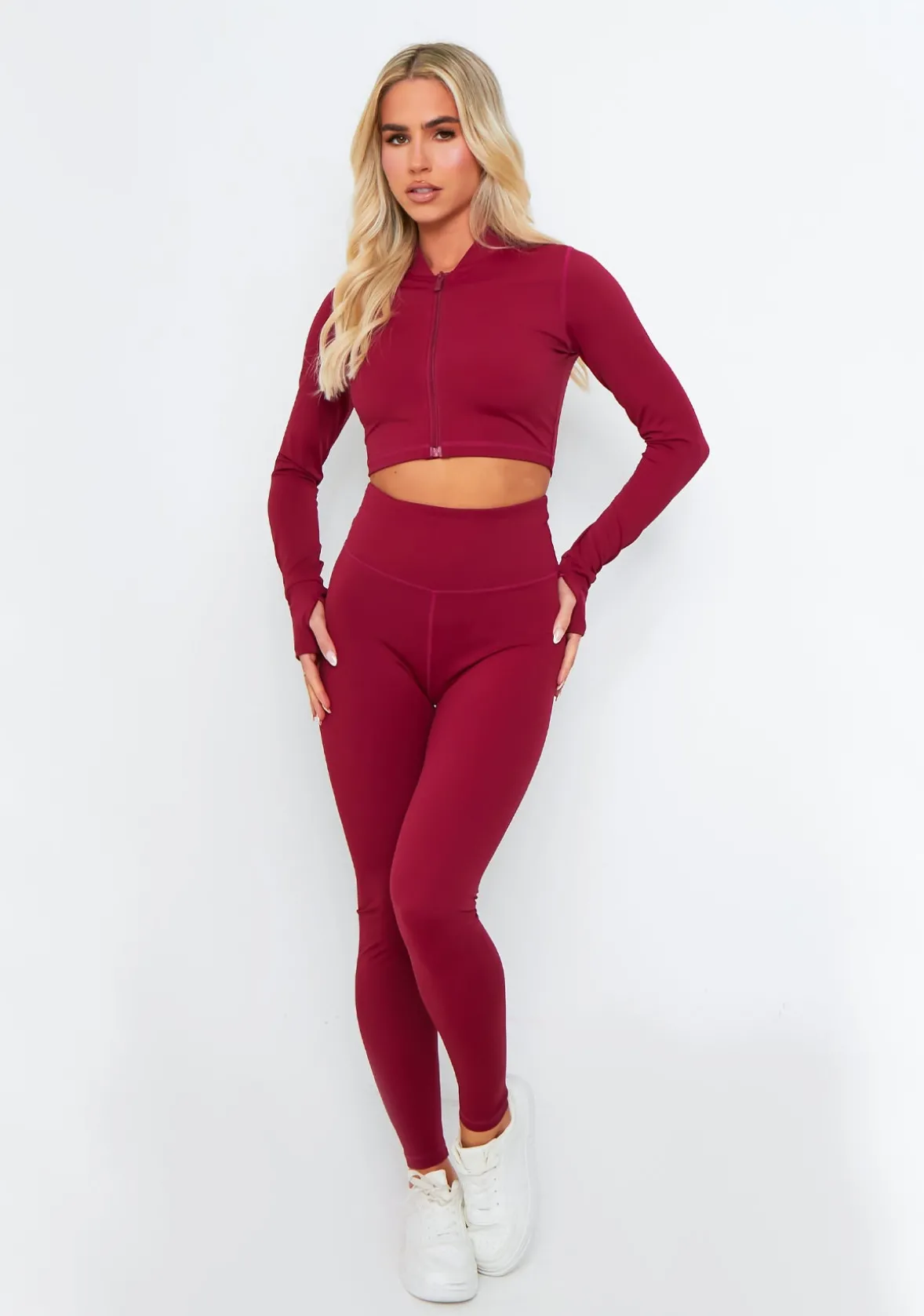 Emma Burgundy Missy Empire Zipper Gym jacket