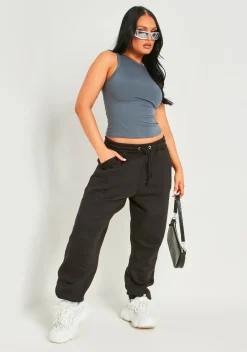 Farrah Grey Premium Sculpt Racer Top
