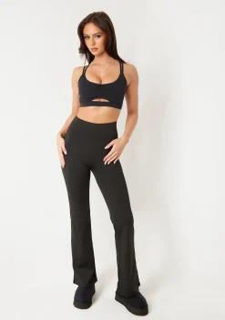 Felicity Black Flared Yoga Pants
