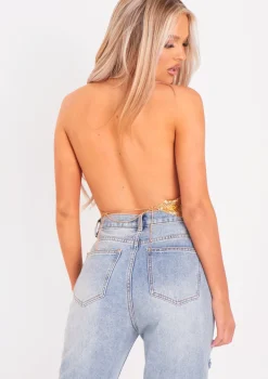 Gemma Gold Twist Front Chainmail Top