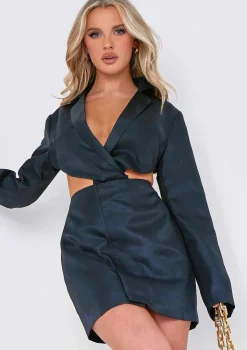 Grace Black Cut Out Blazer Dress