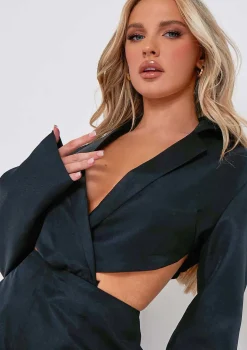 Grace Black Cut Out Blazer Dress