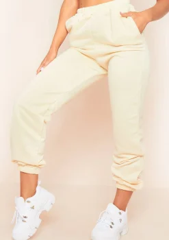 Hilma Cream Casual Loopback Joggers