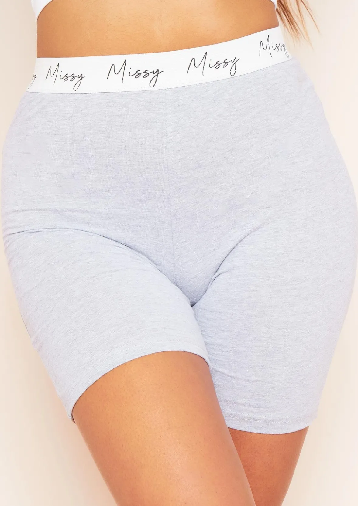 Irina Grey Missy High Waisted Jersey Cycle Short
