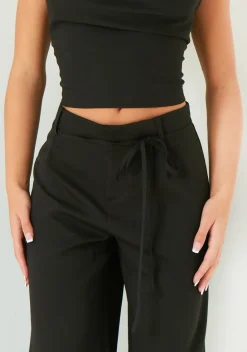 Isabela Black Low Rise Tailored Trousers